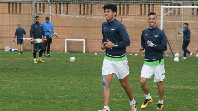 Adolfo y Álvaro Ocaña durante un entrenamiento.